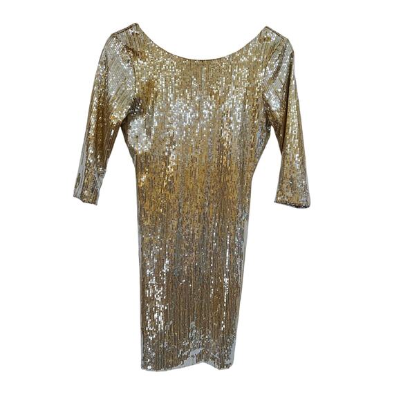 As u Wish Gold Sequin bodycon dress size small - Picture 1 of 9